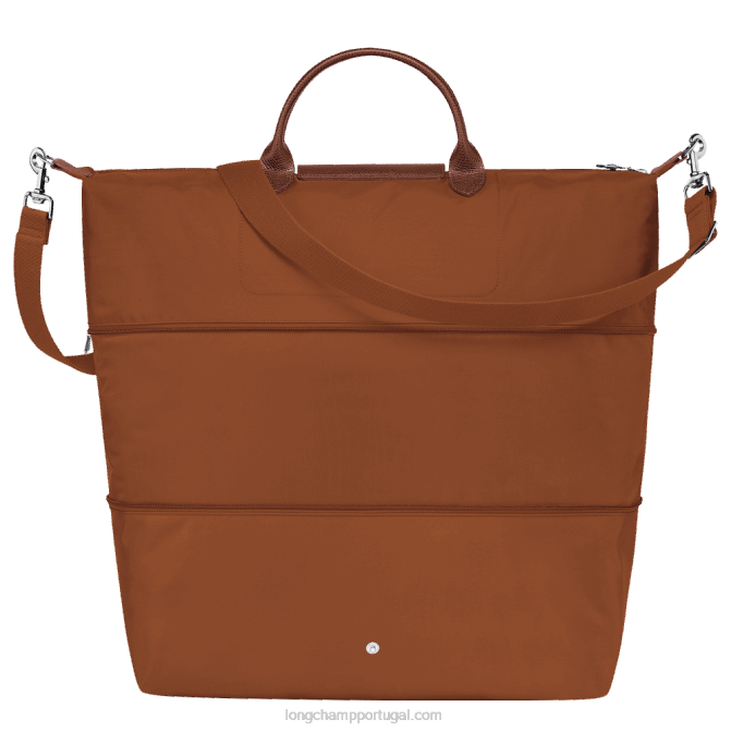 Longchamp 6DPZ802 conhaque mulheres bolsa de viagem verde le pliage expansível