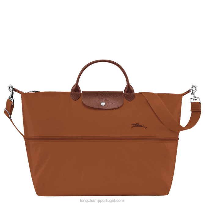 Longchamp 6DPZ802 conhaque mulheres bolsa de viagem verde le pliage expansível