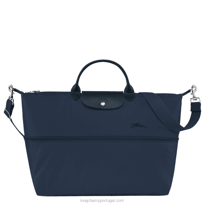 Longchamp 6DPZ804 marinha mulheres bolsa de viagem verde le pliage expansível