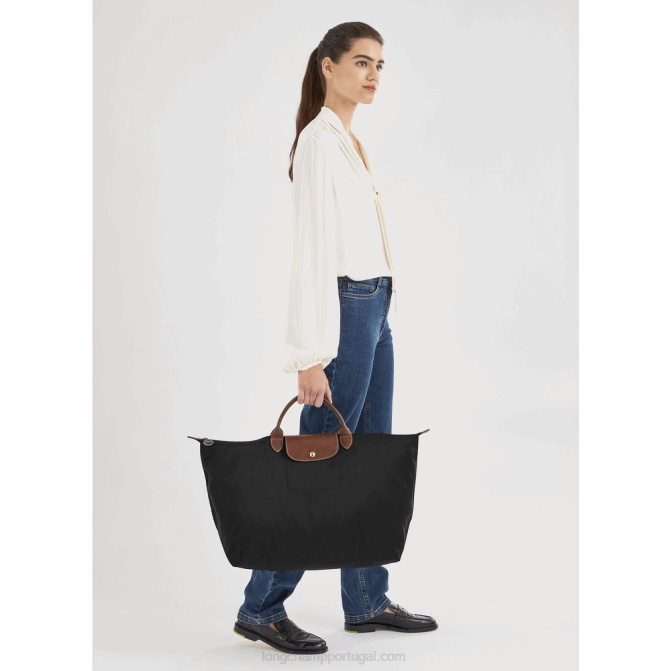 Longchamp 6DPZ805 preto mulheres mala de viagem original le pliage s