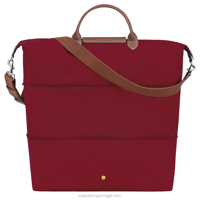 Longchamp 6DPZ820 vermelho mulheres mala de viagem original le pliage expansível
