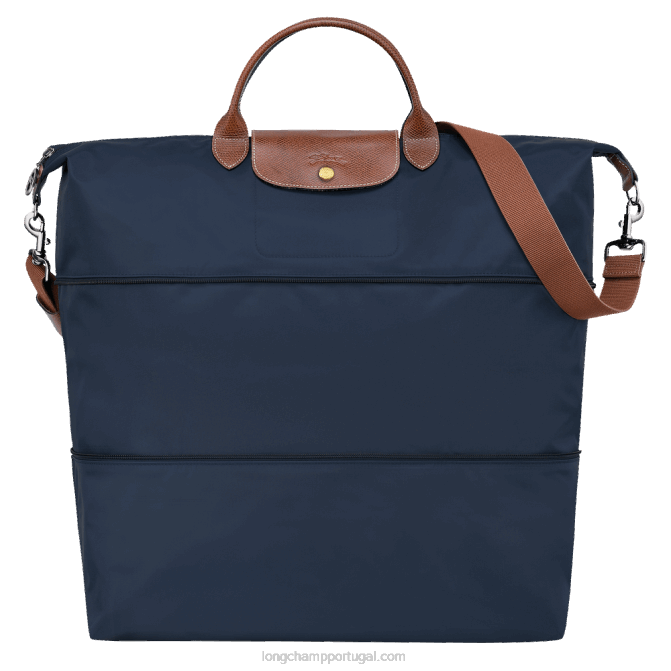 Longchamp 6DPZ821 marinha mulheres mala de viagem original le pliage expansível