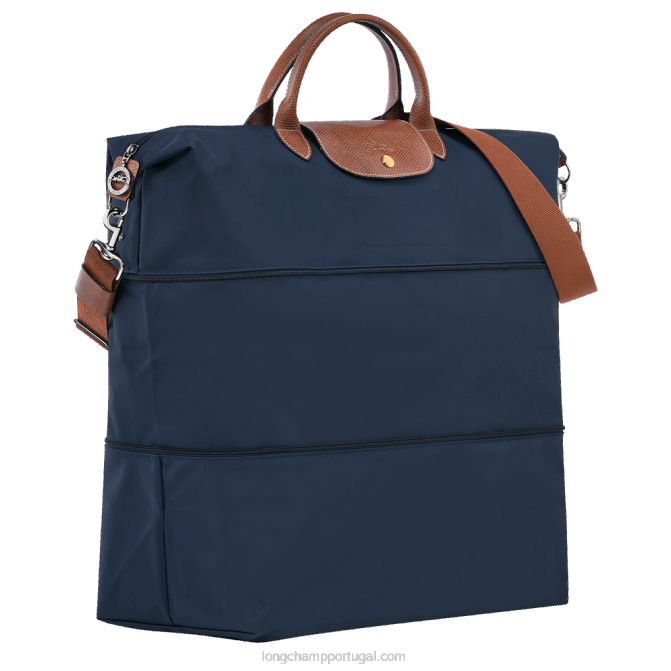 Longchamp 6DPZ821 marinha mulheres mala de viagem original le pliage expansível