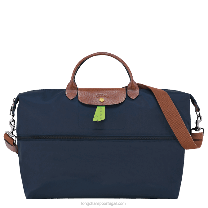 Longchamp 6DPZ821 marinha mulheres mala de viagem original le pliage expansível