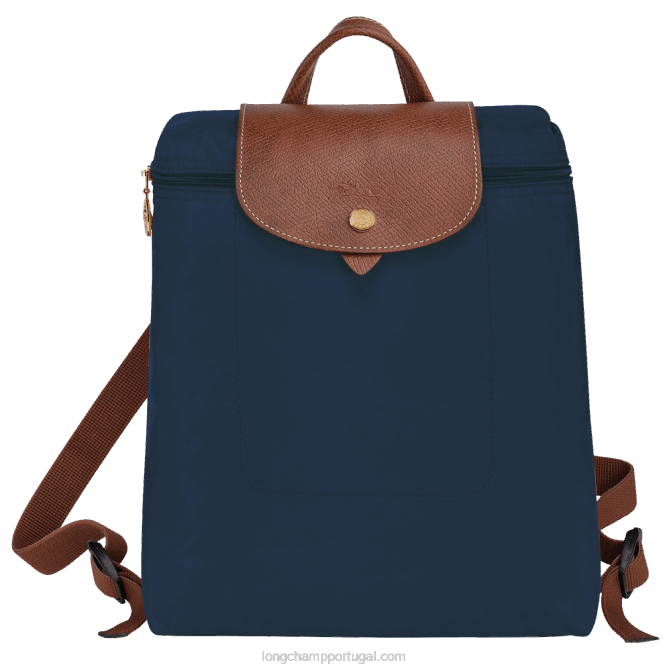 Longchamp 6DPZ444 marinha mulheres mochila original le pliage