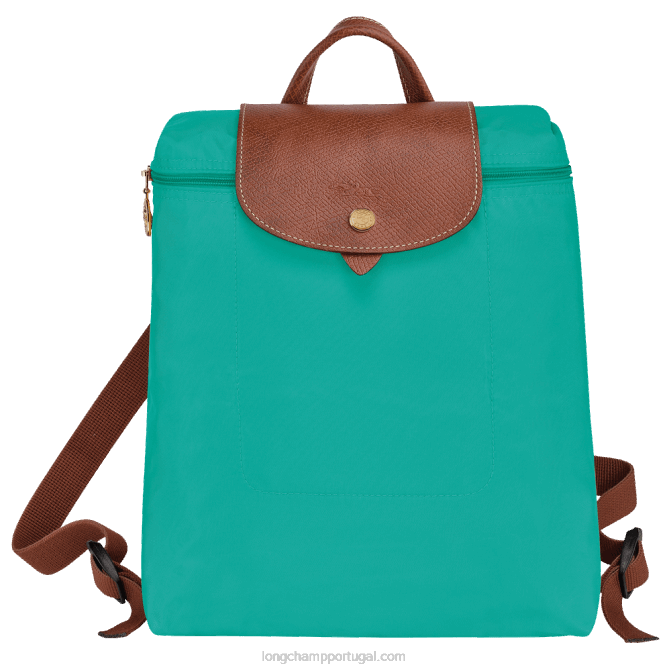 Longchamp 6DPZ445 turquesa mulheres mochila original le pliage