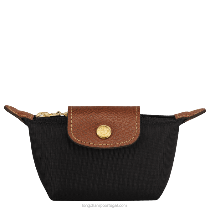 Longchamp 6DPZ499 preto mulheres bolsa de moedas original le pliage