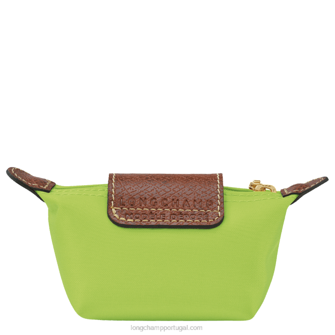 Longchamp 6DPZ500 luz verde mulheres bolsa de moedas original le pliage