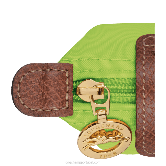 Longchamp 6DPZ500 luz verde mulheres bolsa de moedas original le pliage