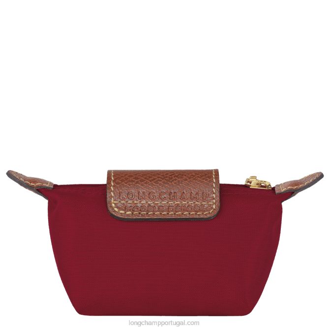 Longchamp 6DPZ501 vermelho mulheres bolsa de moedas original le pliage