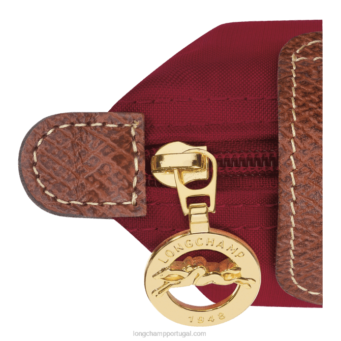 Longchamp 6DPZ501 vermelho mulheres bolsa de moedas original le pliage
