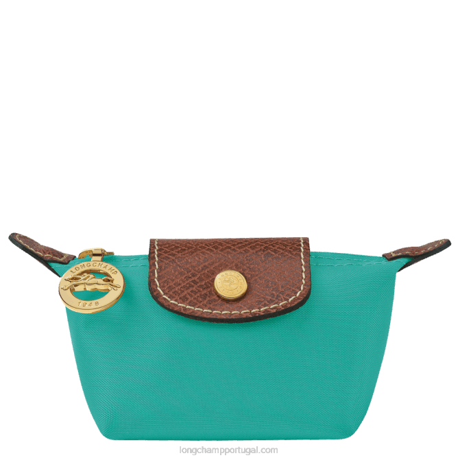 Longchamp 6DPZ503 turquesa mulheres bolsa de moedas original le pliage