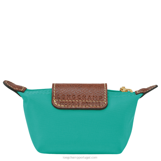 Longchamp 6DPZ503 turquesa mulheres bolsa de moedas original le pliage