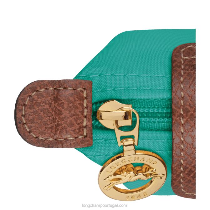 Longchamp 6DPZ503 turquesa mulheres bolsa de moedas original le pliage