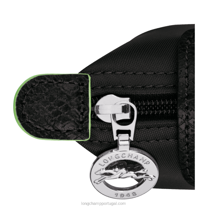 Longchamp 6DPZ506 preto mulheres bolsa de moedas verde le pliage