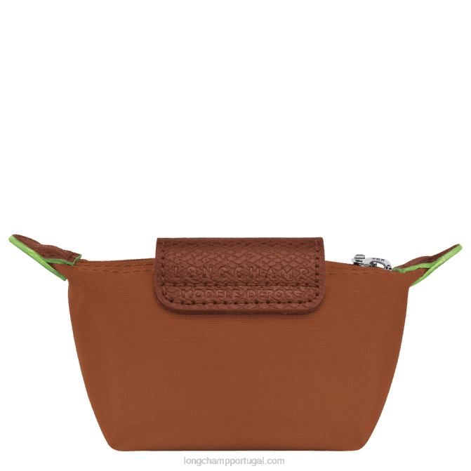 Longchamp 6DPZ508 conhaque mulheres bolsa de moedas verde le pliage