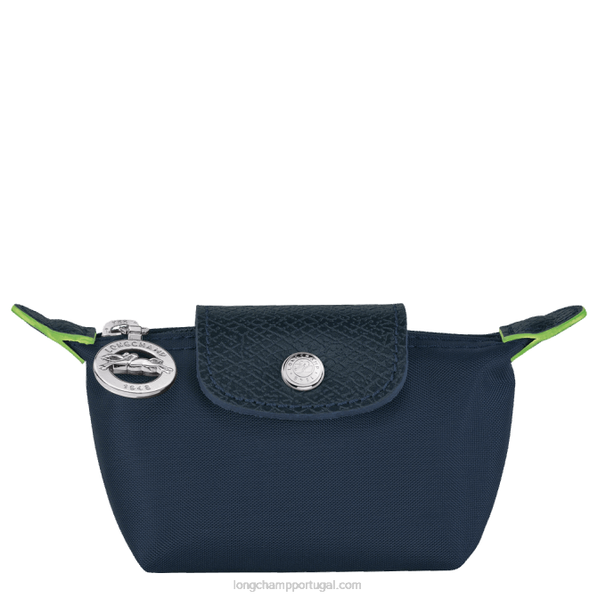 Longchamp 6DPZ510 marinha mulheres bolsa de moedas verde le pliage