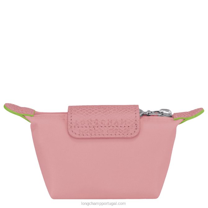 Longchamp 6DPZ512 pétala rosa mulheres bolsa de moedas verde le pliage