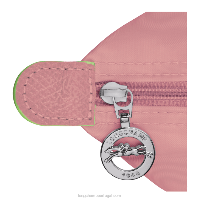 Longchamp 6DPZ512 pétala rosa mulheres bolsa de moedas verde le pliage