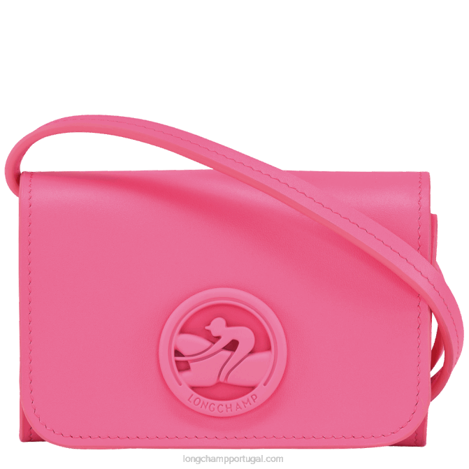 Longchamp 6DPZ515 doce mulheres porta moedas box trot com renda de couro