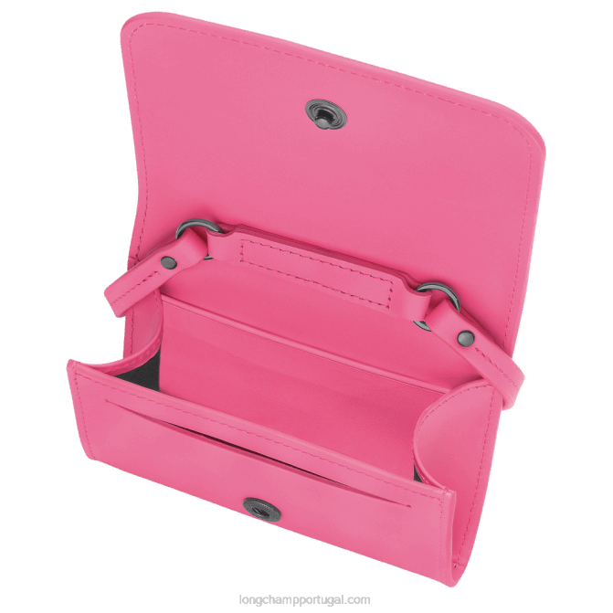 Longchamp 6DPZ515 doce mulheres porta moedas box trot com renda de couro