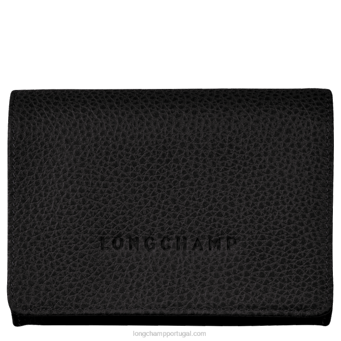 Longchamp 6DPZ521 preto mulheres porta-moedas Le Folonne