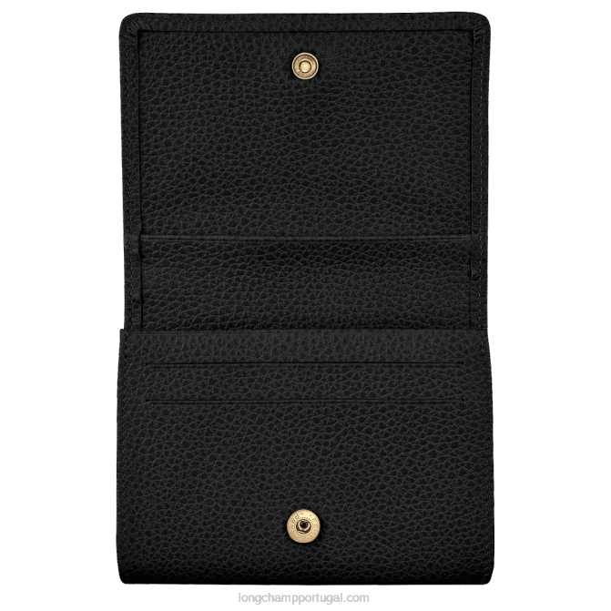 Longchamp 6DPZ521 preto mulheres porta-moedas Le Folonne