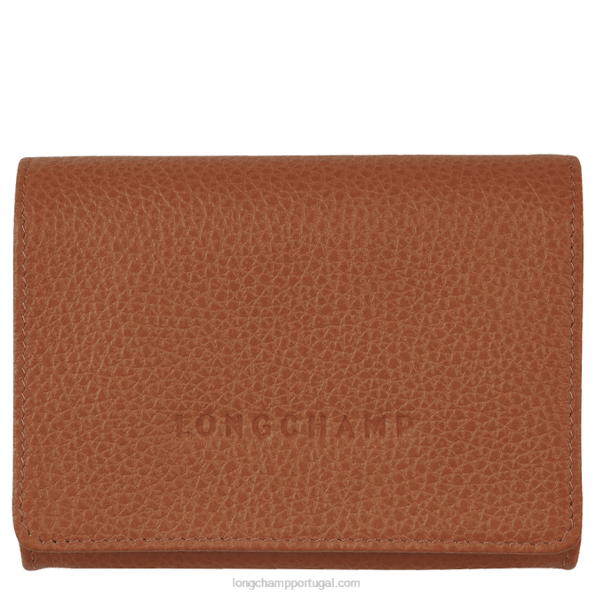 Longchamp 6DPZ522 caramelo mulheres porta-moedas Le Folonne