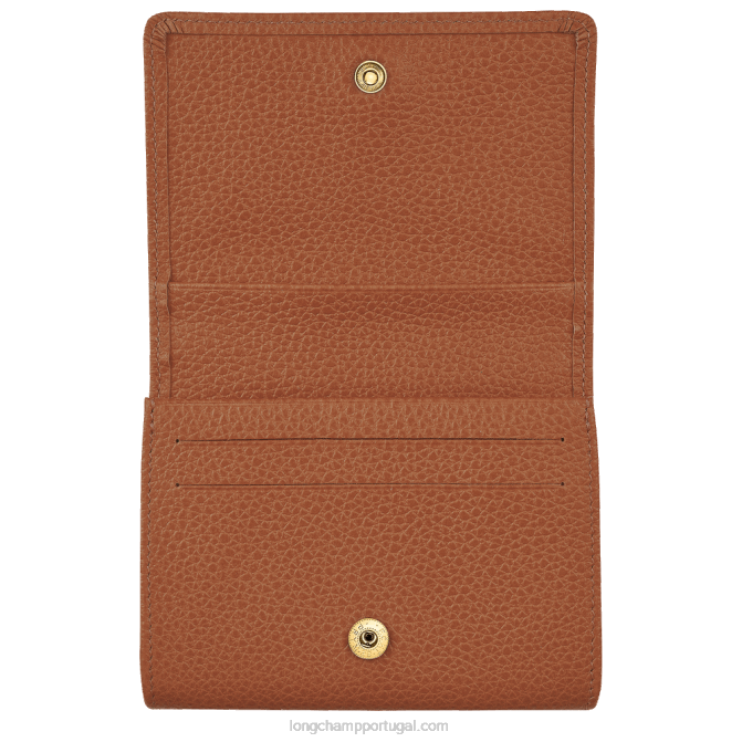 Longchamp 6DPZ522 caramelo mulheres porta-moedas Le Folonne