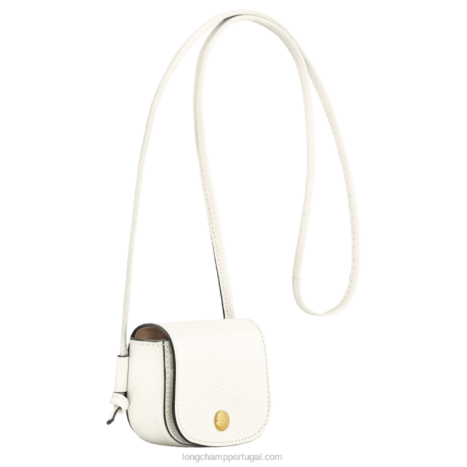 Longchamp 6DPZ532 branco mulheres porta-moedas epure com renda de couro