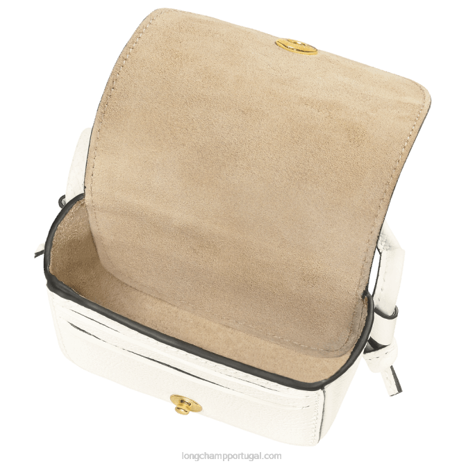 Longchamp 6DPZ532 branco mulheres porta-moedas epure com renda de couro