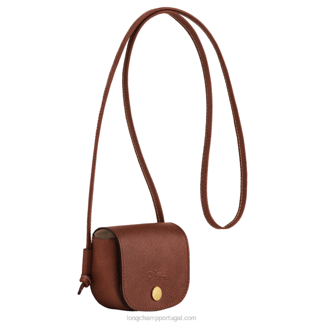 Longchamp 6DPZ533 marrom mulheres porta-moedas epure com renda de couro