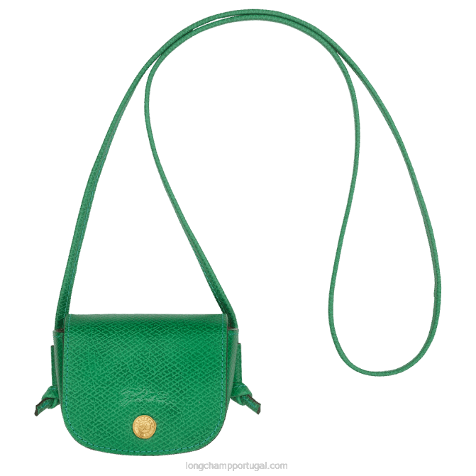 Longchamp 6DPZ534 verde mulheres porta-moedas epure com renda de couro