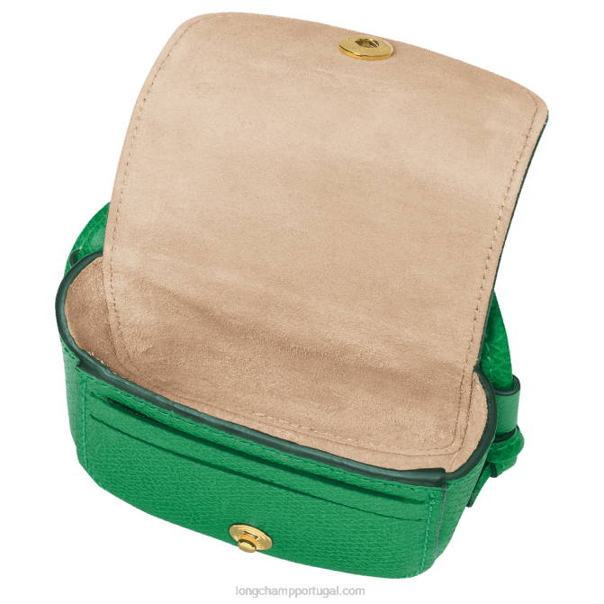 Longchamp 6DPZ534 verde mulheres porta-moedas epure com renda de couro