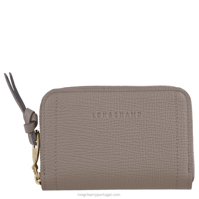 Longchamp 6DPZ538 taupe mulheres bolsa de moedas de caixa de correio