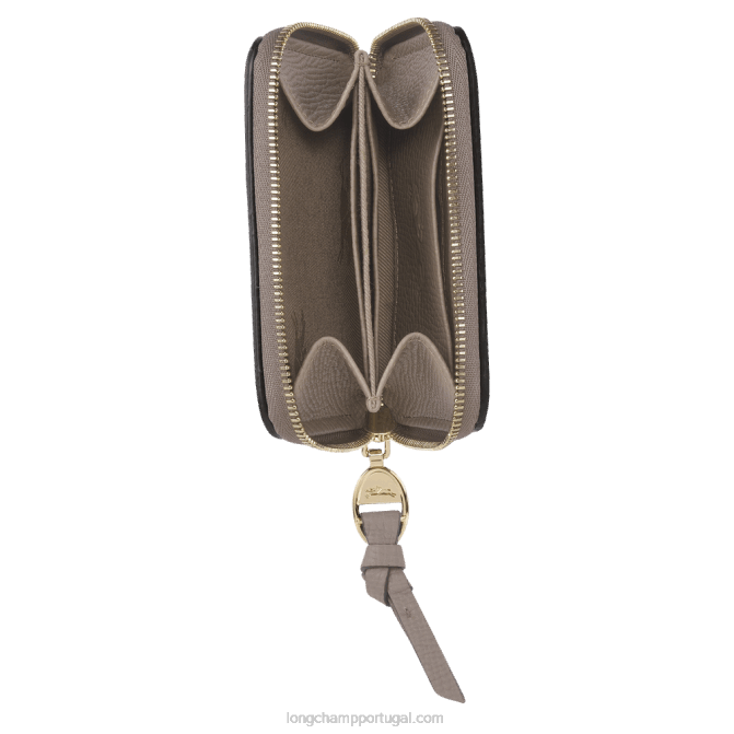 Longchamp 6DPZ538 taupe mulheres bolsa de moedas de caixa de correio