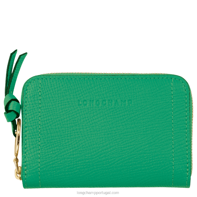 Longchamp 6DPZ540 grama/luz verde mulheres bolsa de moedas de caixa de correio