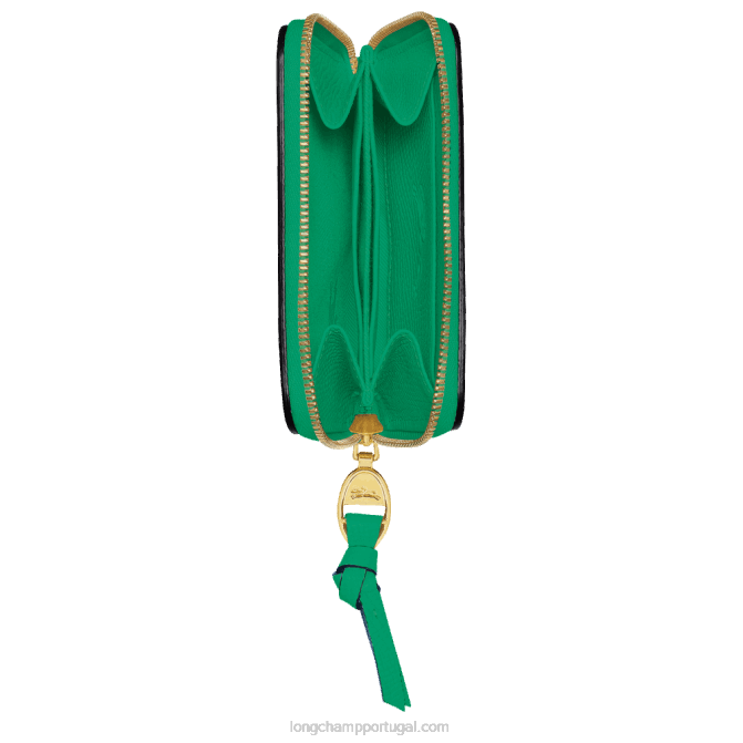 Longchamp 6DPZ540 grama/luz verde mulheres bolsa de moedas de caixa de correio
