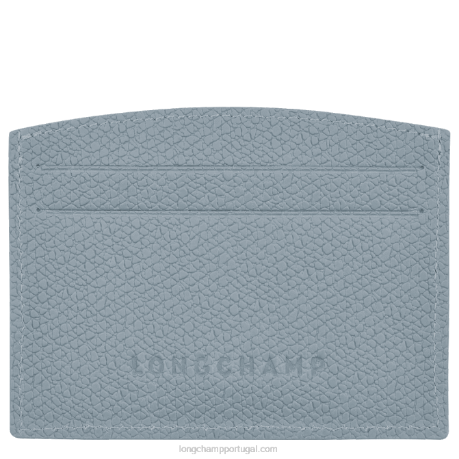 Longchamp 6DPZ640 nuvem azul mulheres titular do cartão roseau